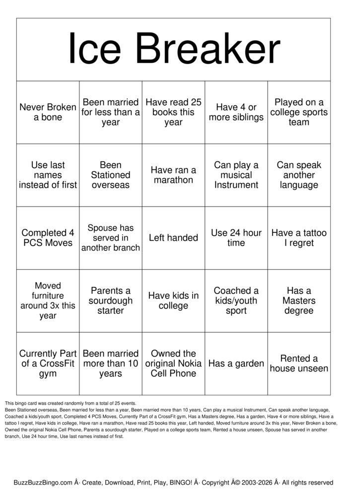 Download Free BLACKOUT BINGO Bingo Cards