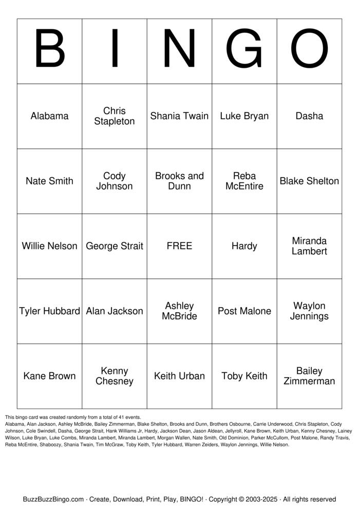 Download Free Custom Bingo Cards Download Free Custom Bingo Cards
