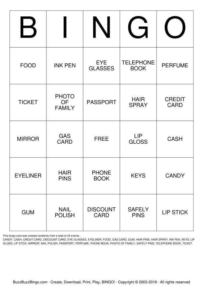 Download Free Handbag Bingo Bingo Cards Download Free Handbag Bingo Bingo Cards