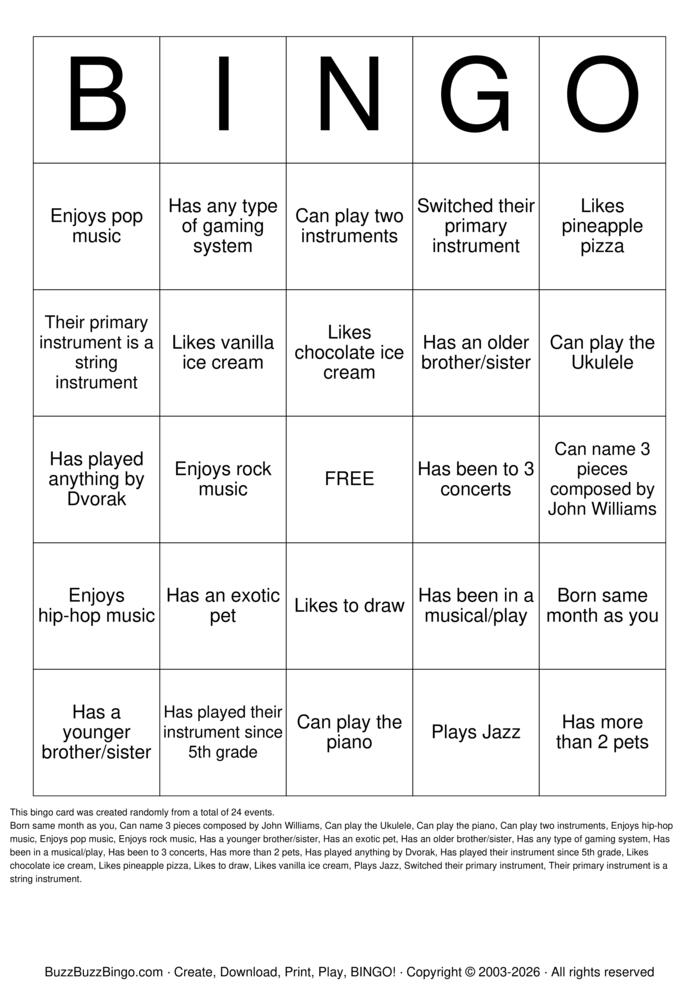 Download Free MUSIC HUMAN BINGO Bingo Cards Download Free MUSIC HUMAN BINGO Bingo Cards