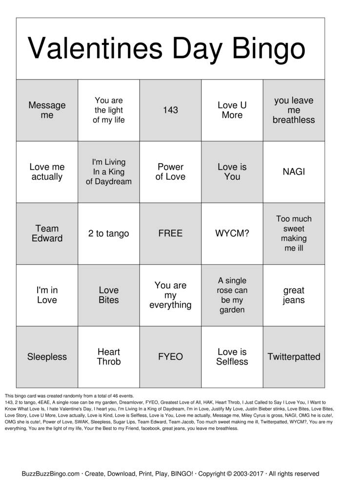Download Free Custom Bingo Cards Download Free Custom Bingo Cards