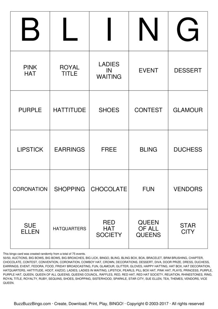 Download Free Custom Bingo Cards