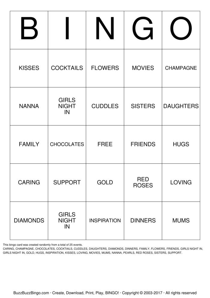 Custom Bingo Cards to Download, Print and Customize!