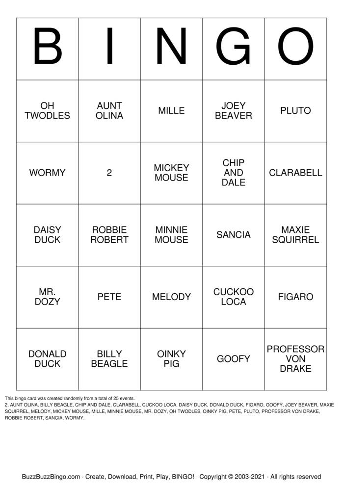Minnie Mouse Bingo Cards to Download, Print and Customize!