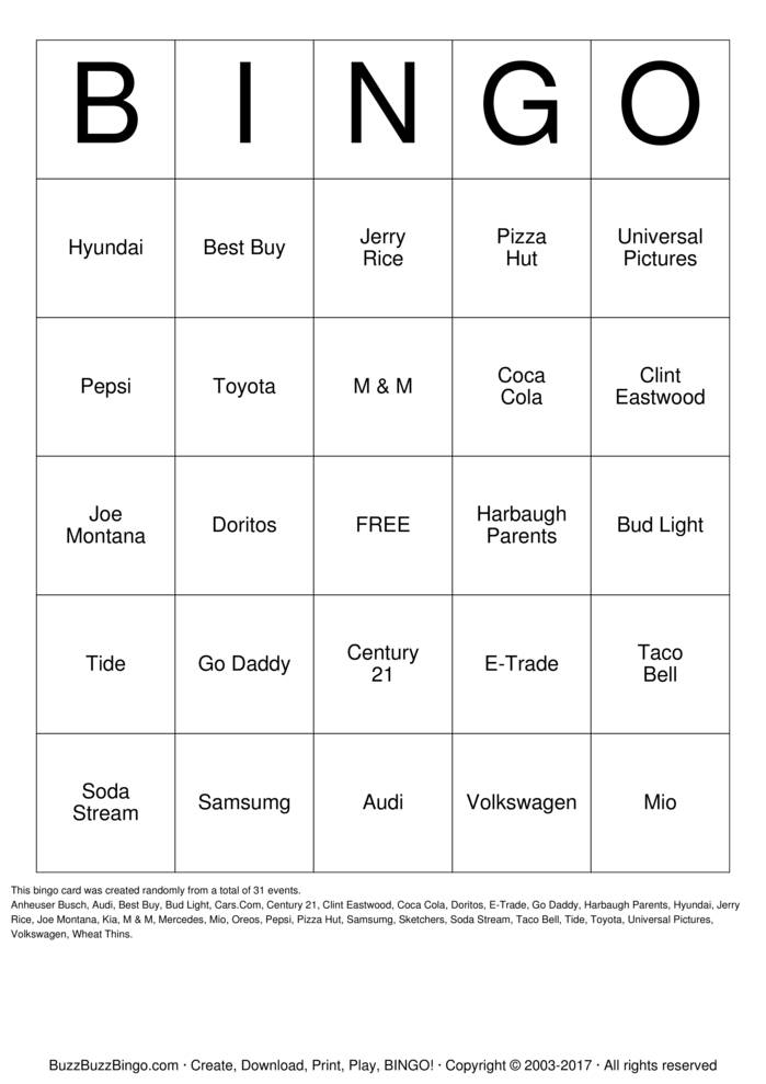 Download Free Stupid Bowl Bingo Bingo Cards Download Free Stupid Bowl Bingo Bingo Cards