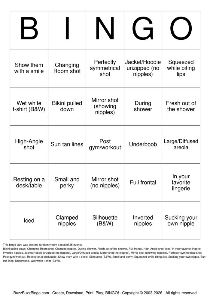Download Free Boobs Bingo Cards Download Free Boobs Bingo Cards