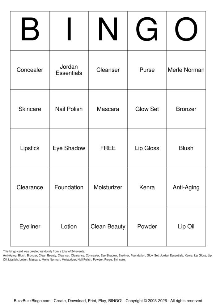 Download Free Custom Bingo Cards Download Free Custom Bingo Cards