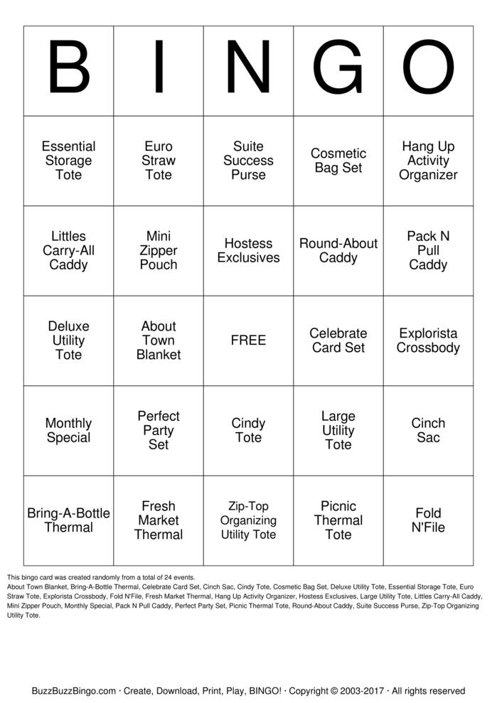 Download Free Custom Bingo Cards
