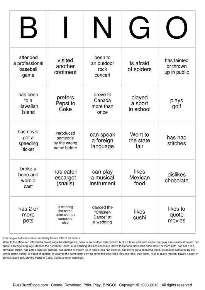 Download Free Find Someone Who... Bingo Cards