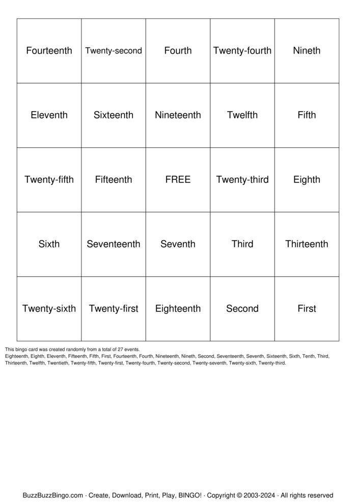 Download Free Literary Device Bingo Cards