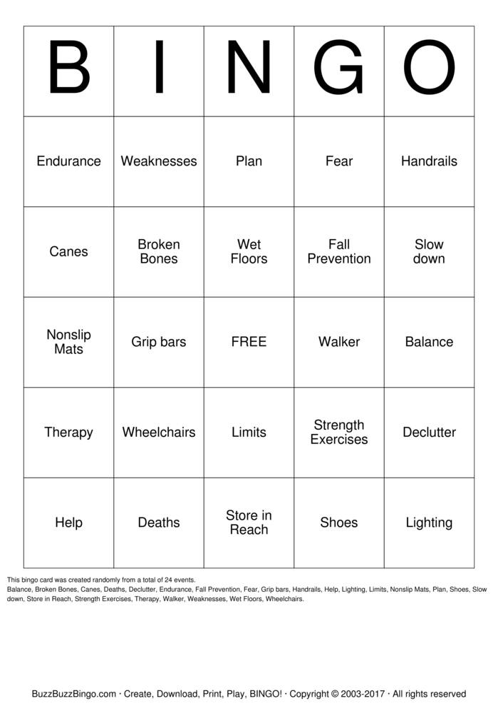 Safety Bingo Cards To Download Print And Customize