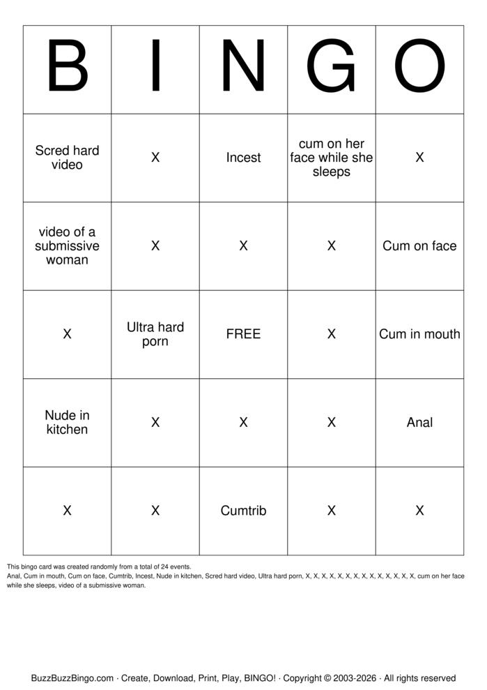 Download Free Sex Act Bingo Bingo Cards Download Free Sex Act Bingo Bingo Cards