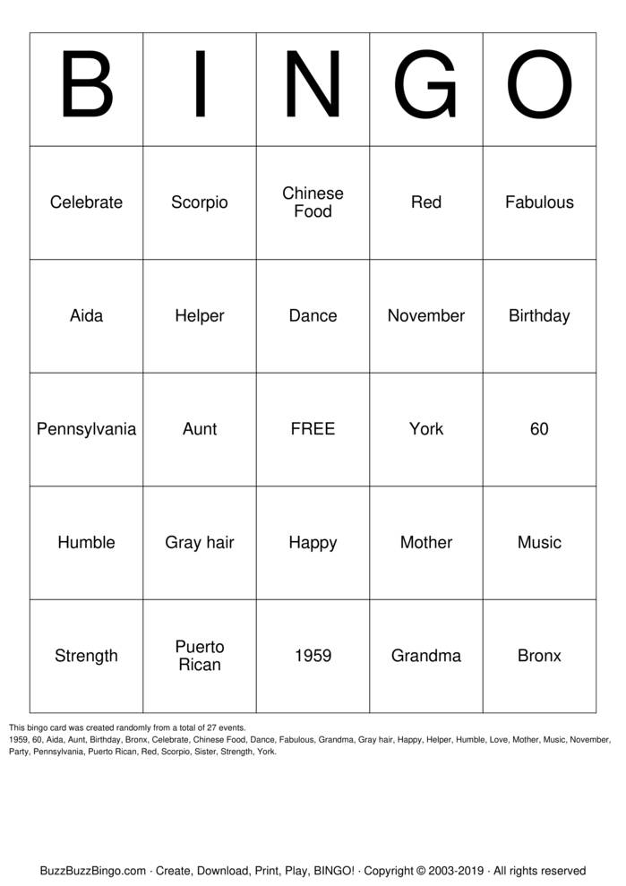 Download Free Aida's Birthday Bingo Cards Download Free Aida's Birthday Bingo Cards
