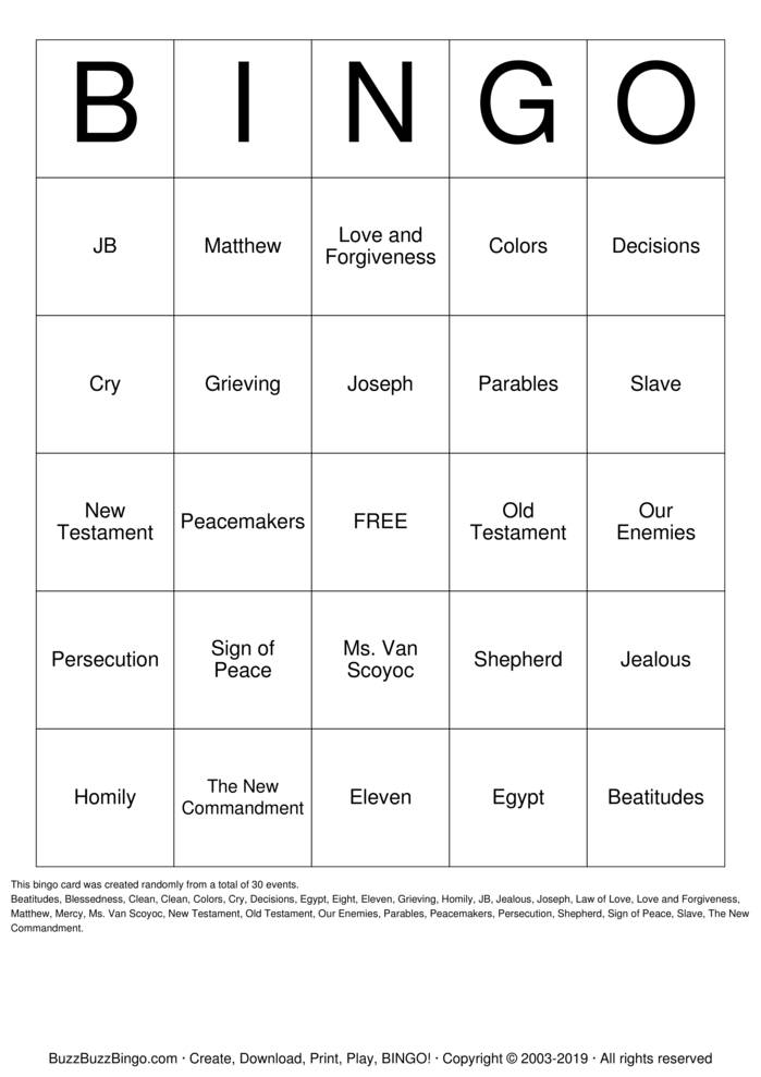 Choose Love Bingo Cards to Download, Print and Customize!