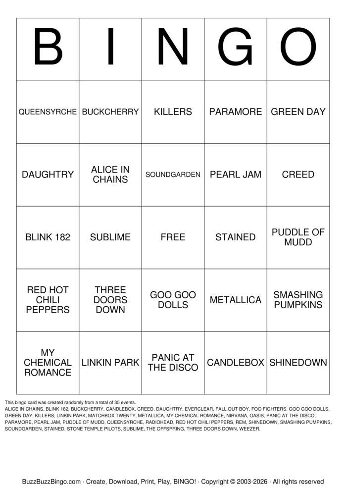 Download Free Custom Bingo Cards Download Free Custom Bingo Cards