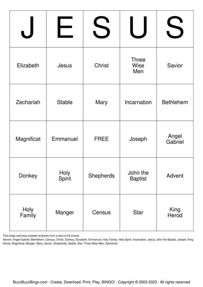 Download Free Custom Bingo Cards