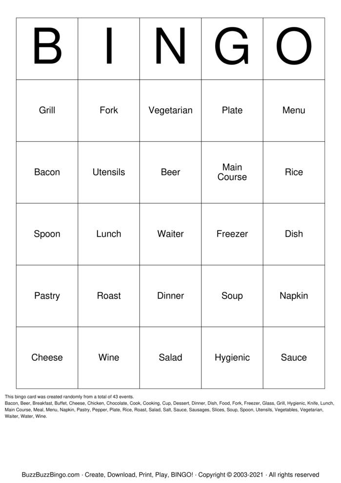 Customizes School reunion bingo Bingo Cards to Download, Print and ...