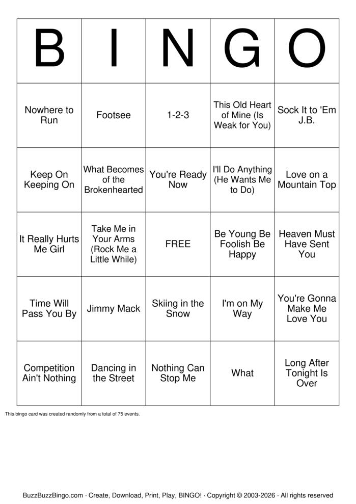 Download Free Northern Soul Titles Bingo Cards Download Free Northern Soul Titles Bingo Cards