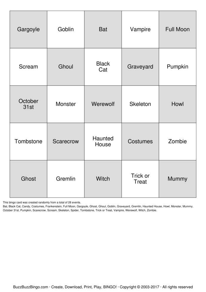 Bingo Cards to Download, Print and Customize!