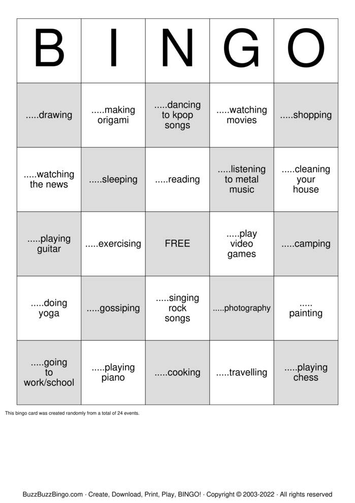 Custom Bingo Cards to Download, Print and Customize!
