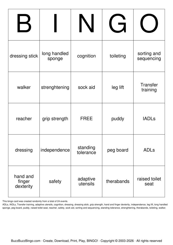 Download Free Custom Bingo Cards
