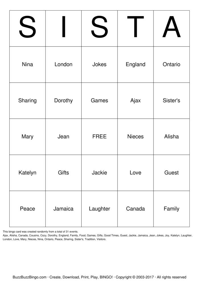 Custom Bingo Cards to Download, Print and Customize!