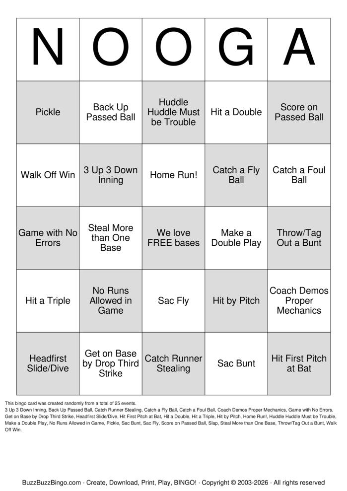 Download Free Nooga Express Bingo Bingo Cards Download Free Nooga Express Bingo Bingo Cards