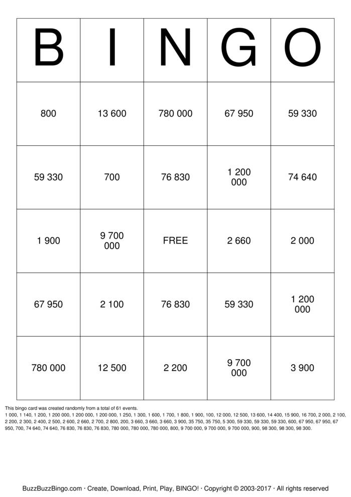 Rounding Bingo Bingo Cards to Download, Print and Customize!