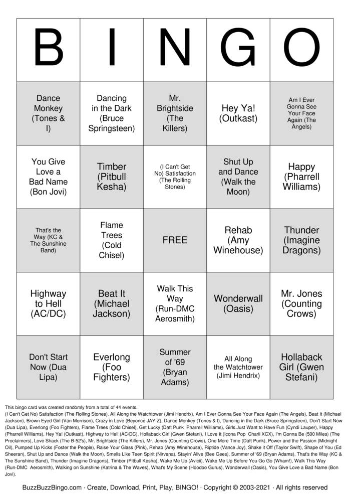 Download Free Custom Bingo Cards Download Free Custom Bingo Cards