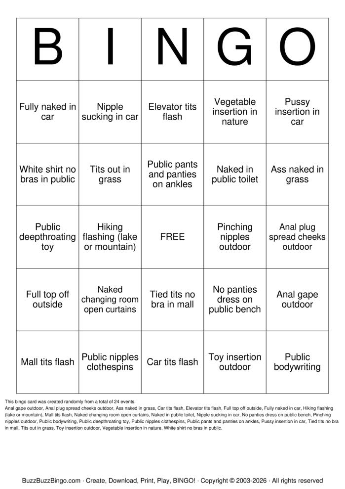 Download Free Naked Bingo Cards Download Free Naked Bingo Cards