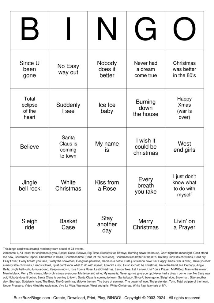 Download Free Wirstr?ms Xmas Bingo Bingo Cards