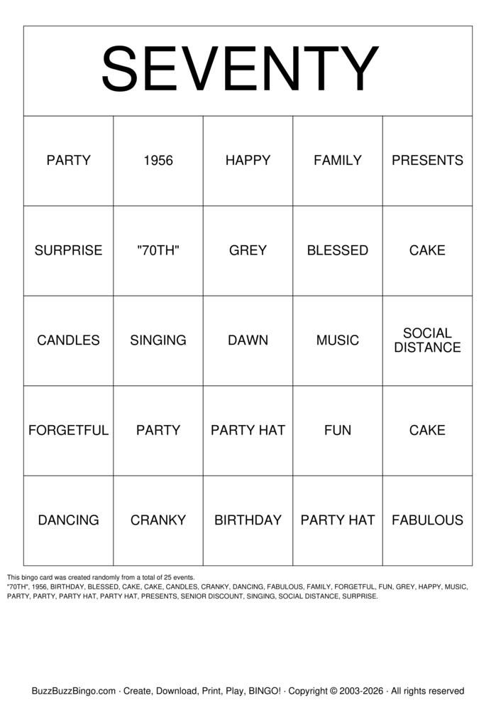 Download Free BIRTHDAY Bingo Cards