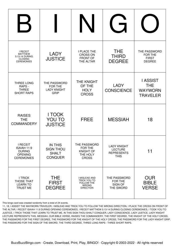 Download Free Custom Bingo Cards Download Free Custom Bingo Cards