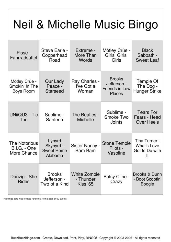 Download Free Custom Bingo Cards Download Free Custom Bingo Cards