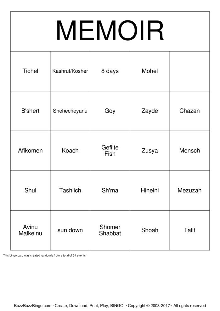 Custom Bingo Cards to Download, Print and Customize!