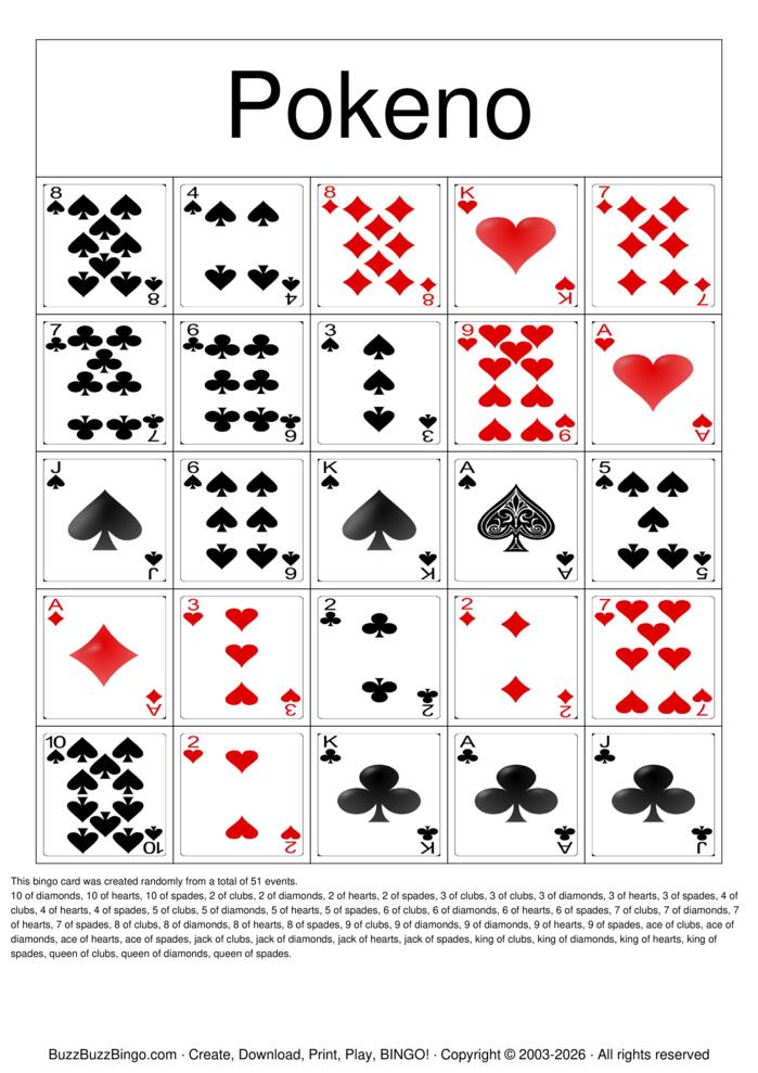 Download Free Pokeno Bingo Cards Download Free Pokeno Bingo Cards