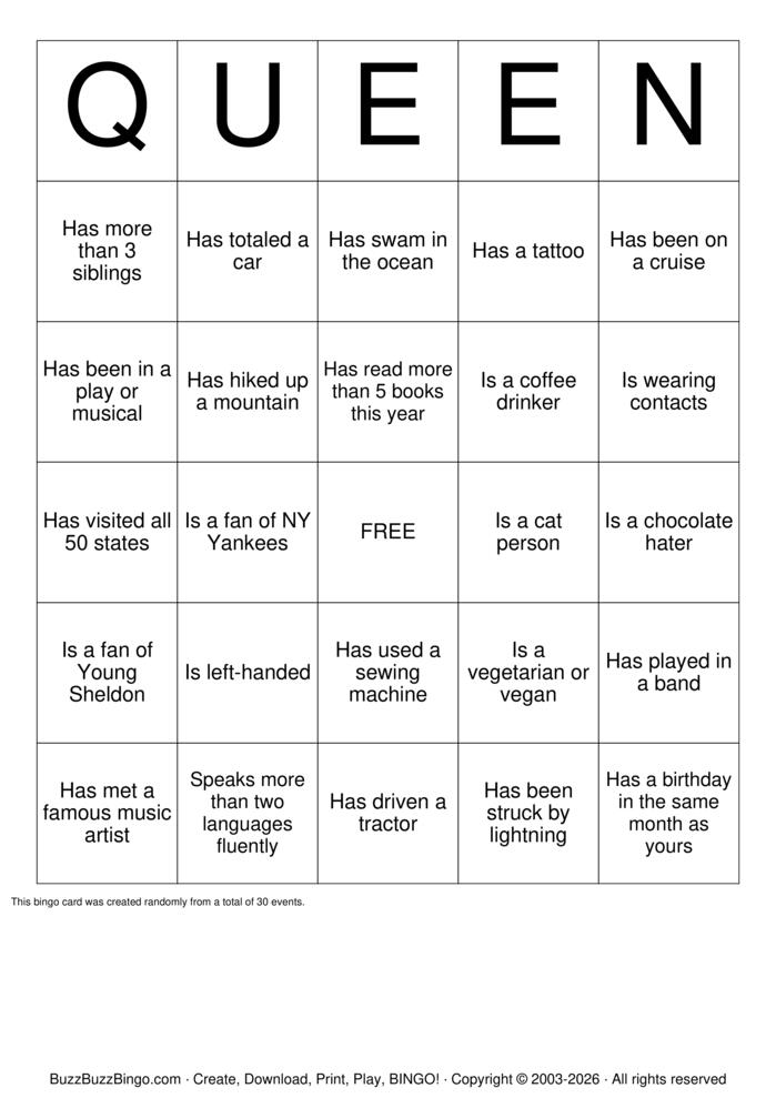 Download Free Royalty Bingo Cards Download Free Royalty Bingo Cards