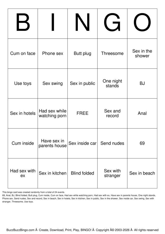 Download Free Sex Act Bingo Bingo Cards Download Free Sex Act Bingo Bingo Cards