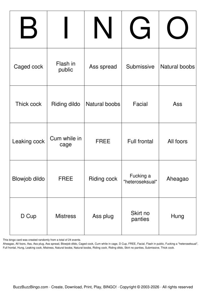 Download Free Transgirls nude bingo Bingo Cards
