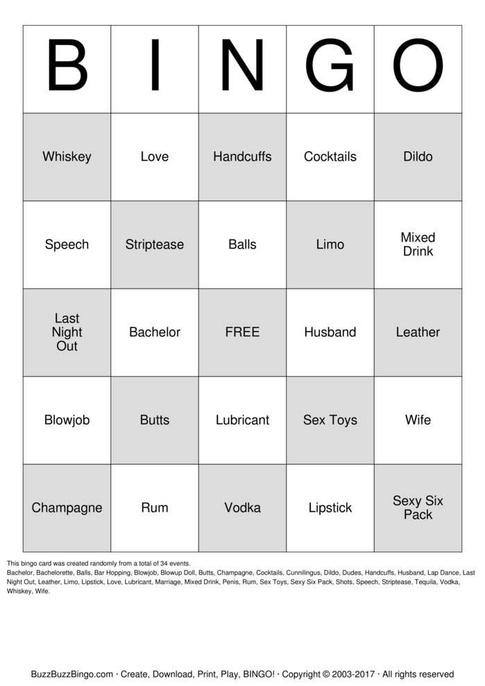 Bachelorette Party Bingo Cards to Download, Print and Customize!