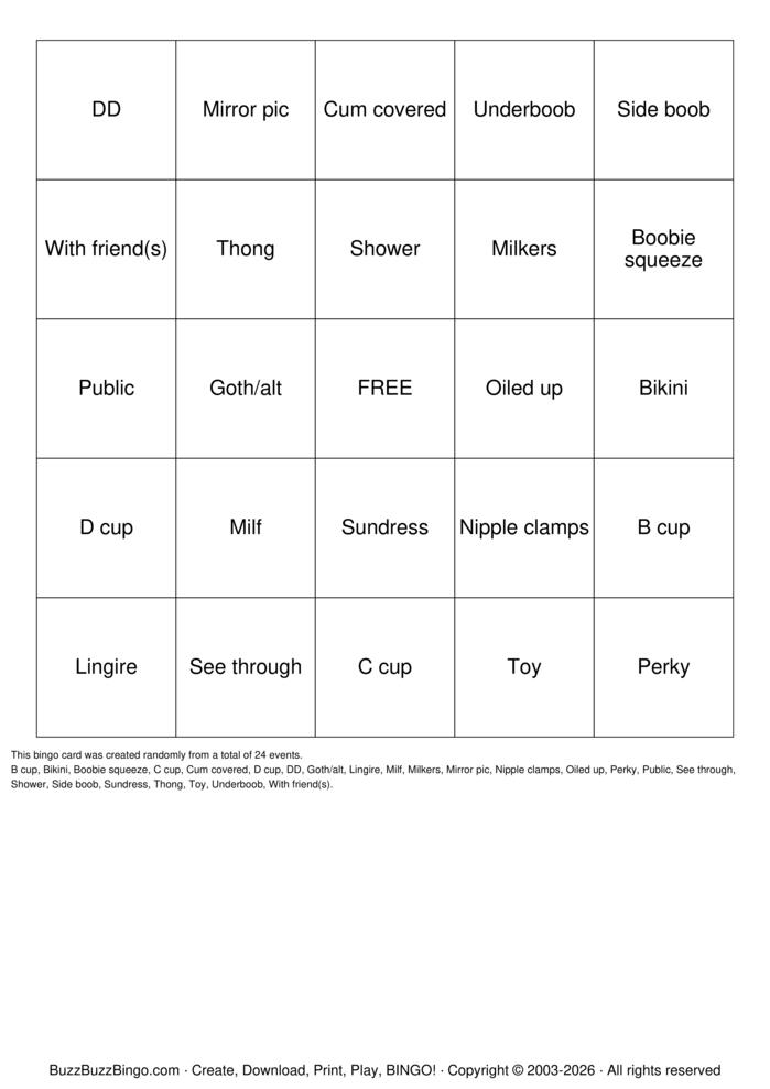 Download Free Custom Bingo Cards