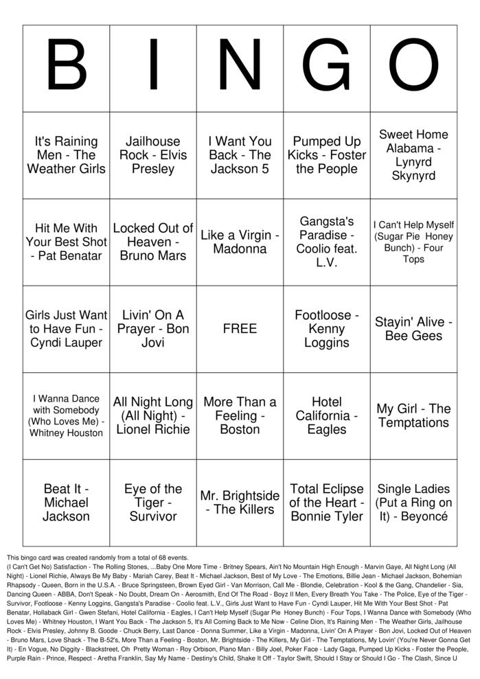 Download Free Custom Bingo Cards Download Free Custom Bingo Cards