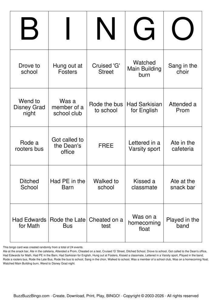 Download Free Custom Bingo Cards Download Free Custom Bingo Cards