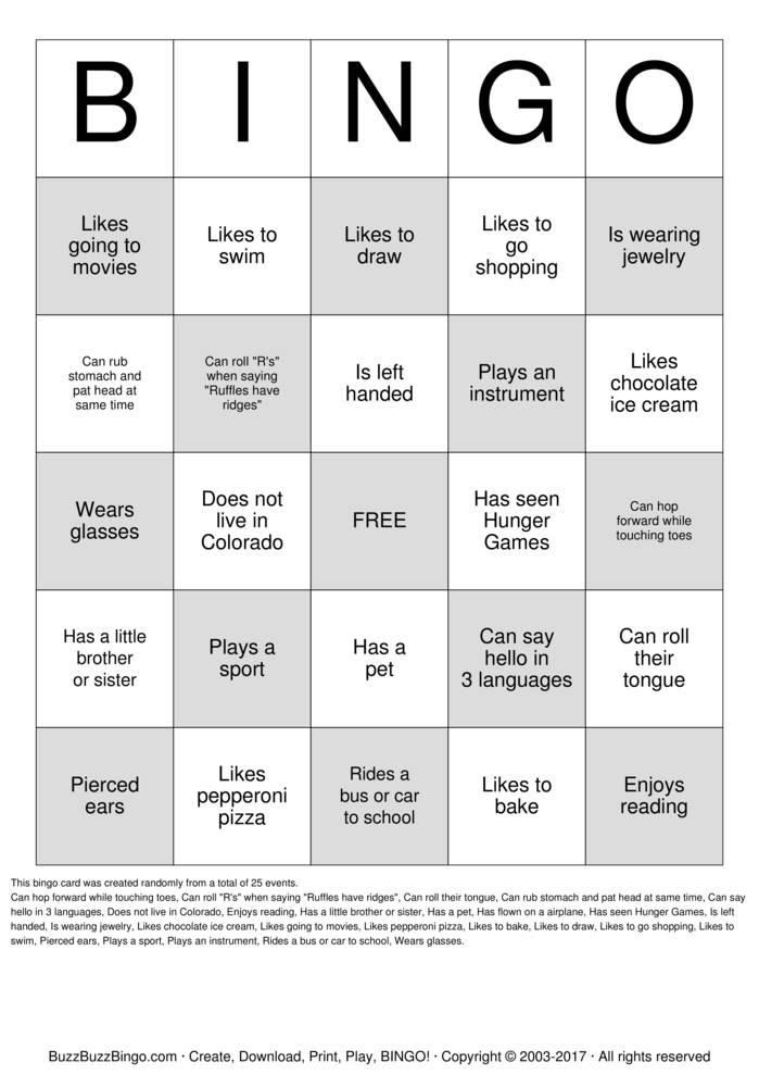Download Free Custom Bingo Cards Download Free Custom Bingo Cards