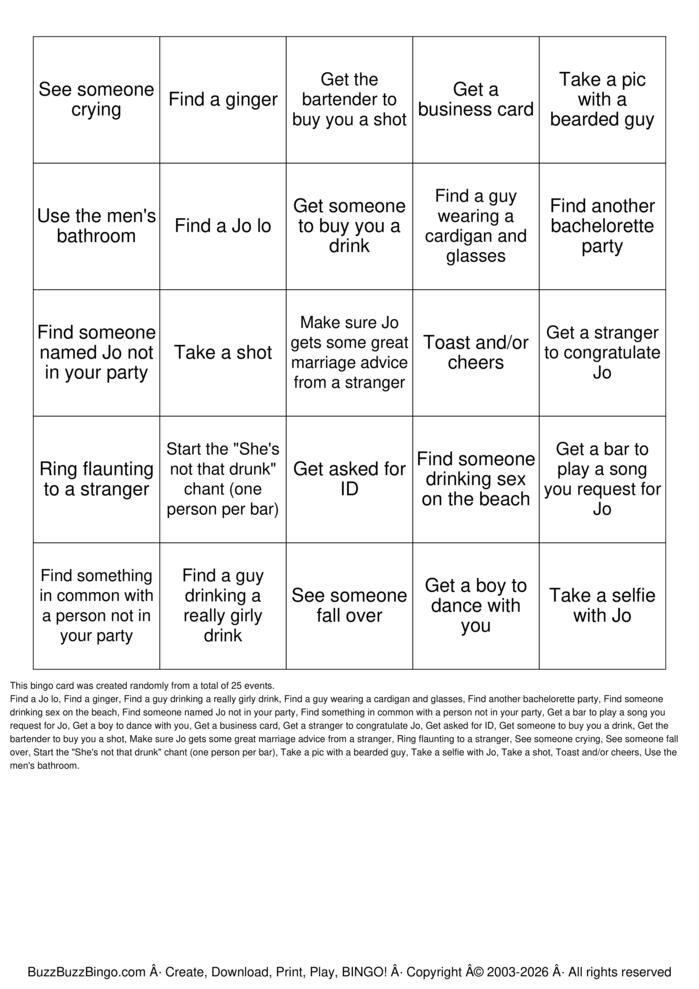 Download Free DRINK Bingo Cards Download Free DRINK Bingo Cards