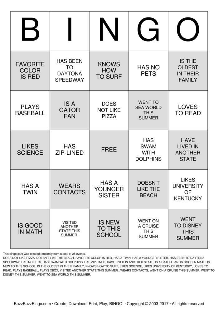 ICEBREAKER BINGO Bingo Cards to Download, Print and Customize!