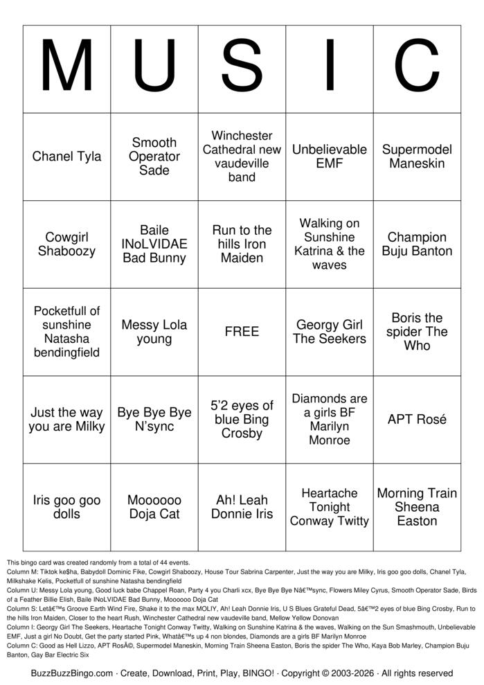 Download Free Meaty Beaty Big n Bouncy Bingo Bingo Cards