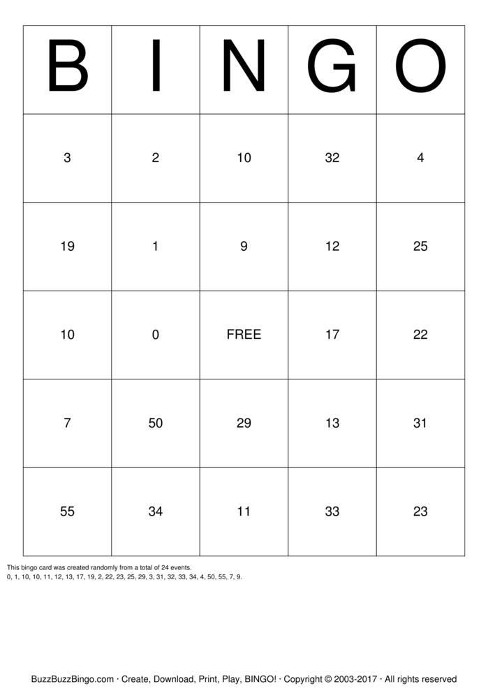 Download Free Custom Bingo Cards Download Free Custom Bingo Cards
