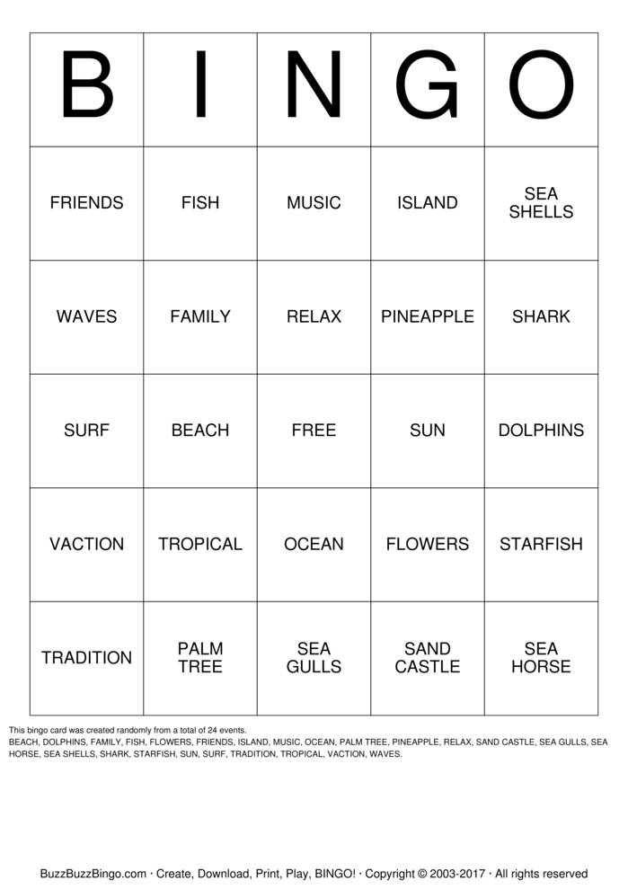Custom Bingo Cards to Download, Print and Customize!