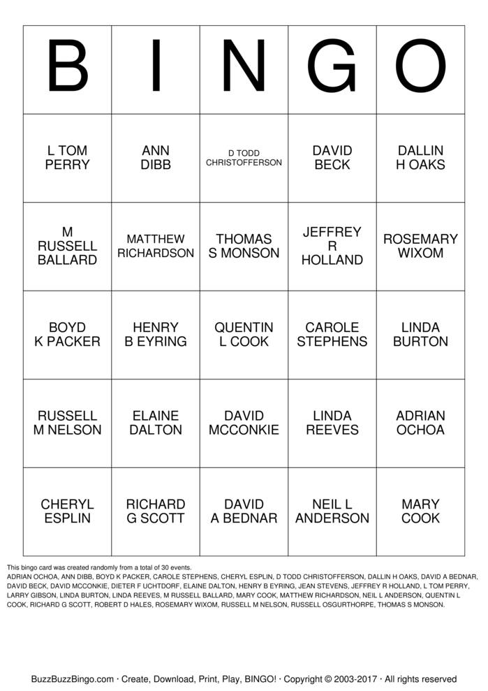 Custom Bingo Cards to Download, Print and Customize!